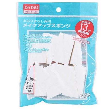 DAISO メイクアップスポンジ ウェッジ型 13P (120)